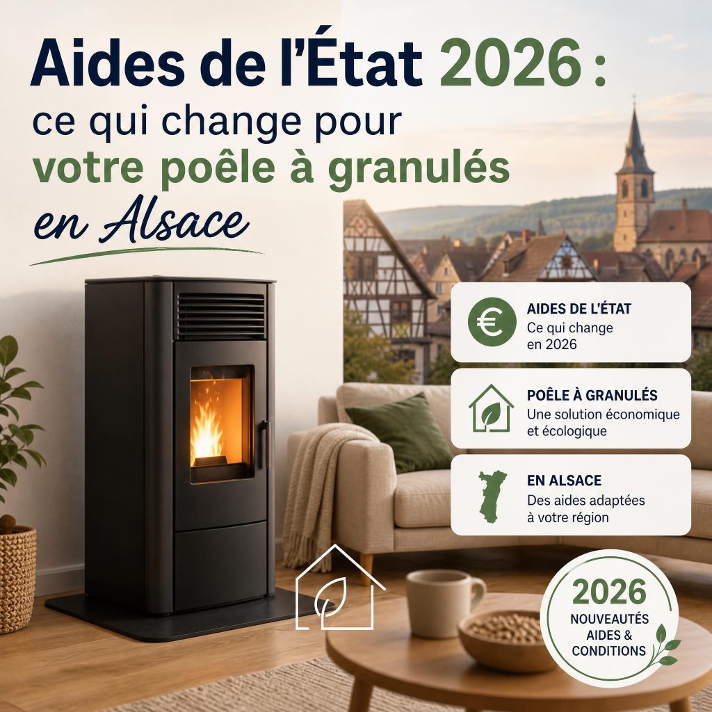 Aides de l'état 2026 : ce qui change pour votre poêle à granulés dans le Haut-Rhin